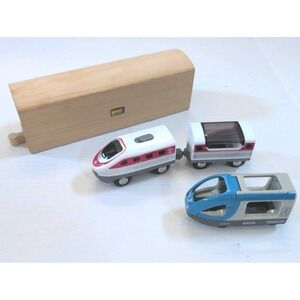 Brio Wooden Railway Train Tunnel #33362 & 2 Trains Bundle
